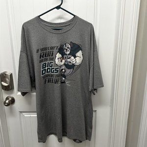 Big Dogs T Shirt Football Size 3X Gray Run with the Big Dogs